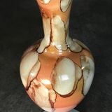 Vase soliflore in enamelled opaline decoration of pearly patterns 20 cm