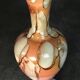 Vase soliflore in enamelled opaline decoration of pearly patterns 20 cm