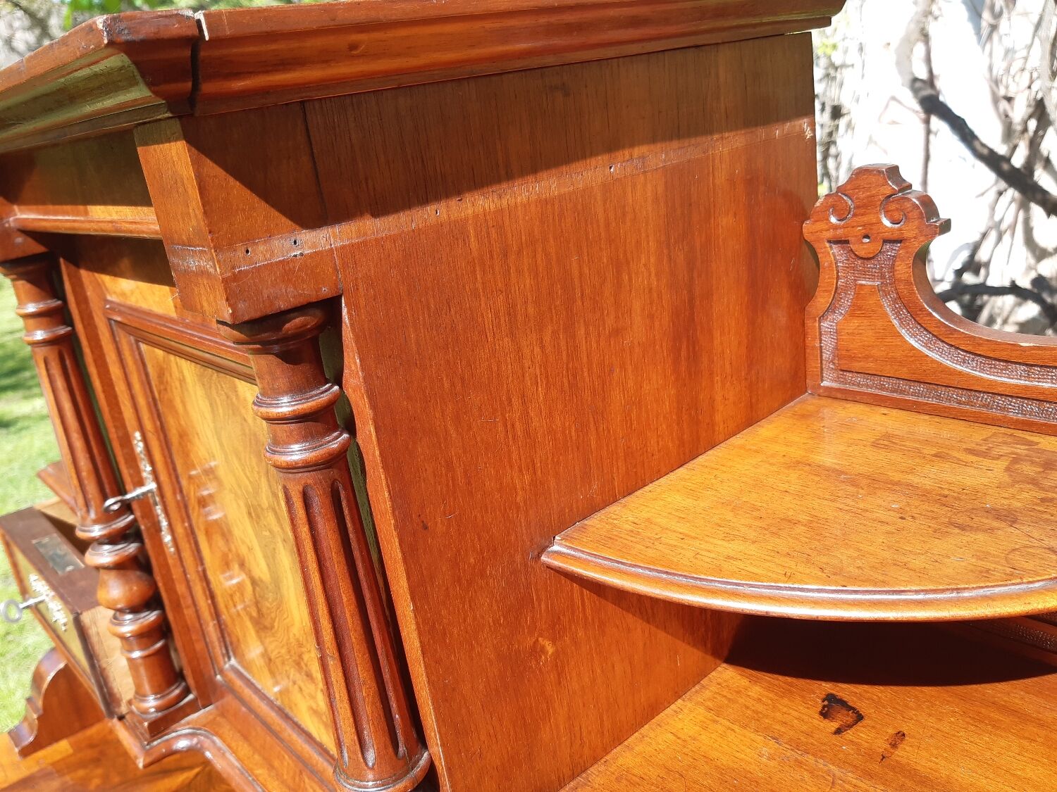 Walnut stepped desk nineteenth era