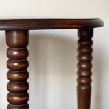 Spiral oak pedestal table