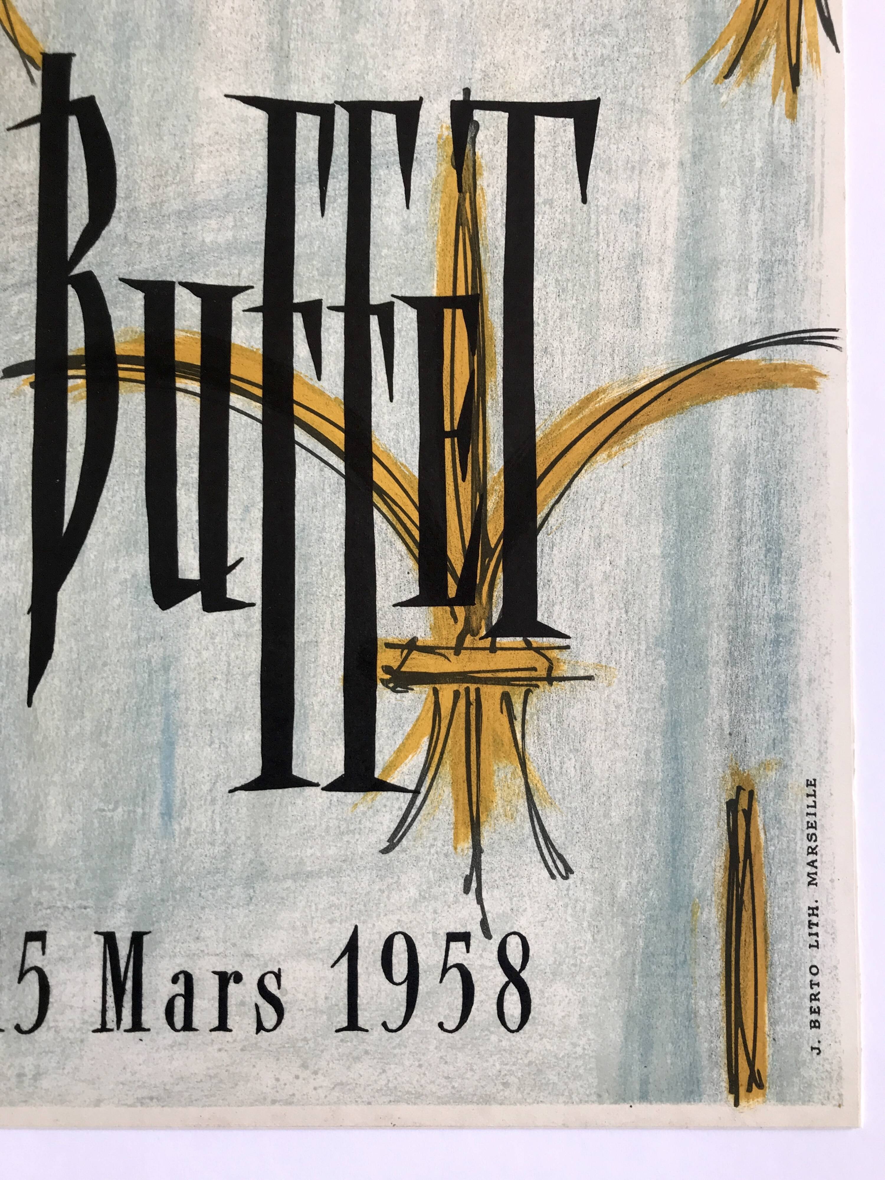 Bernard Buffet, Joan of Arc / David and Garnier Gallery, 1958. original lithograph poster