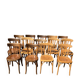 (Lot) 14 honey-coloured bistro chairs (Baumann)