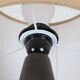 Big "1097" ceramic table lamp by Einar Johansen for Søholm with jute shade, mid-century Danish modern design, 1960s/1970s