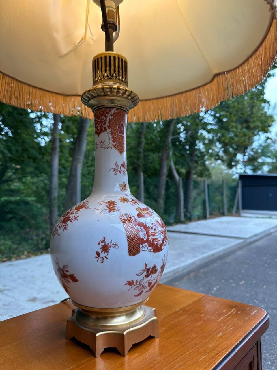 Porcelain Lamp from Paris – Bicentennial Edition 1973 (Red and Gold Decor)