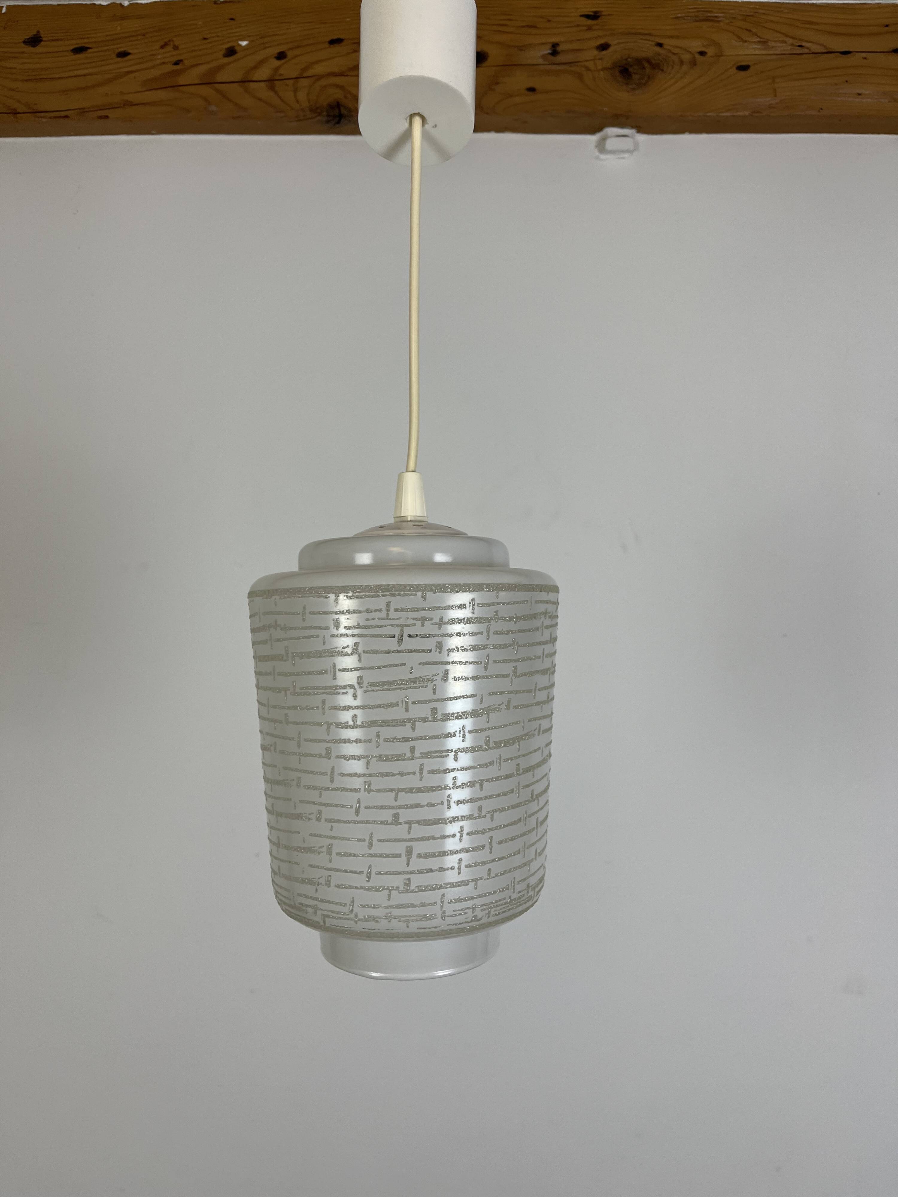 Vintage 60s opaline pendant light