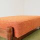 Tabouret scandinave orange/ vert bouclé lot de 2 