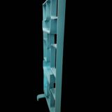 Mid-century room divider by Ludvik Volak in a deep turquoise colour, fully refurbished, Czech 1960s