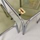 Morex nesting coffee table in metal and smoked glass, Italian design from the 1980s