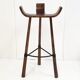 Brutalist tripod high stool 1960 vintage