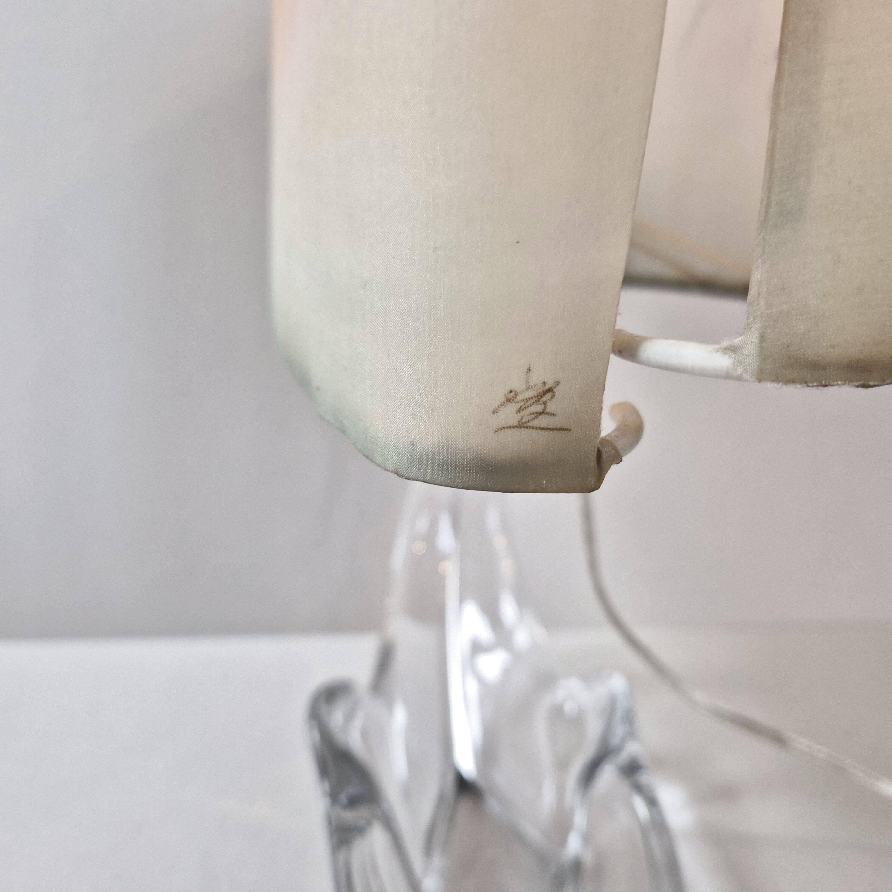 Vintage crystal lamp from the 1970s