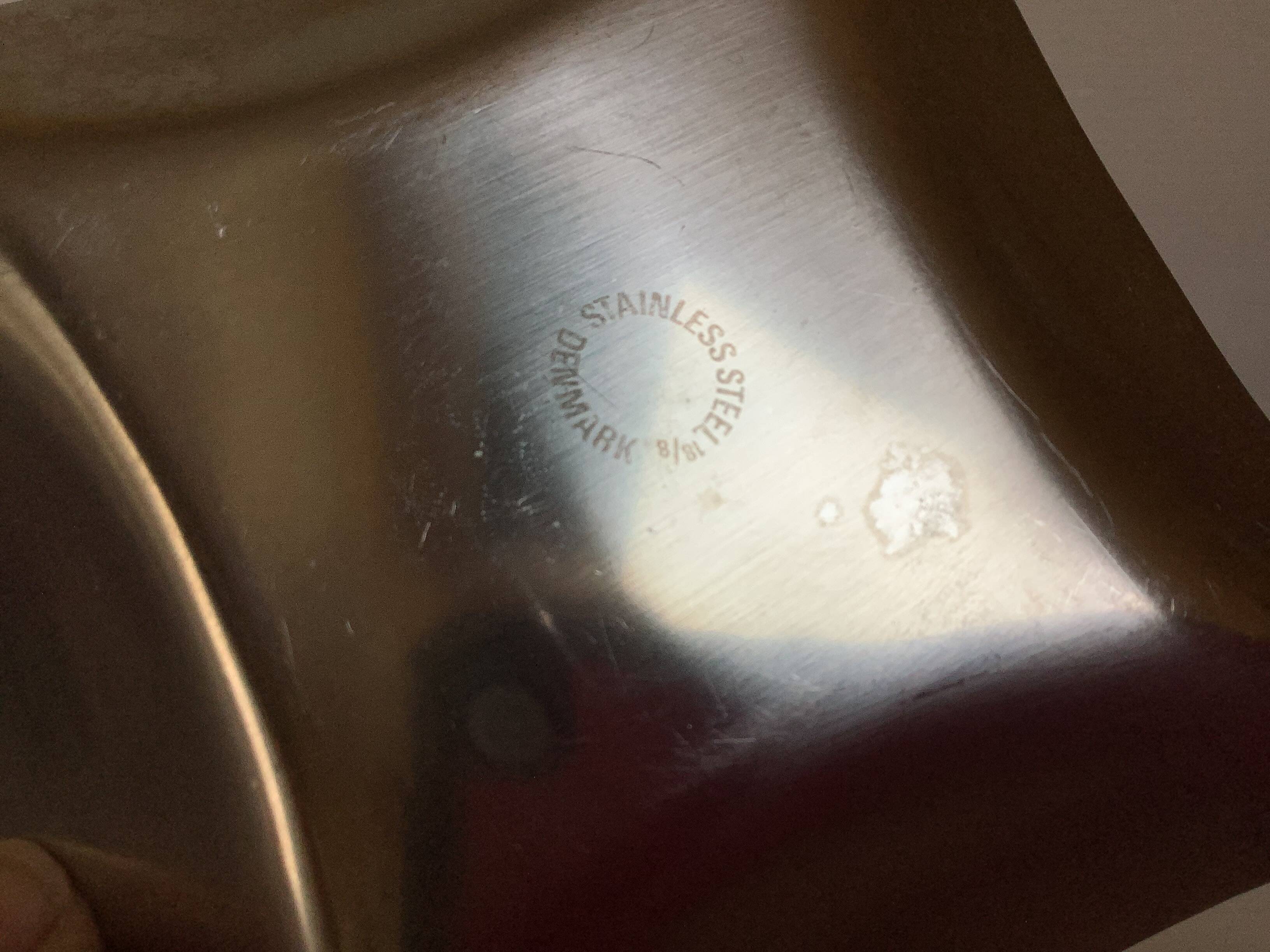 Pair of silver metal trays from Denmark.