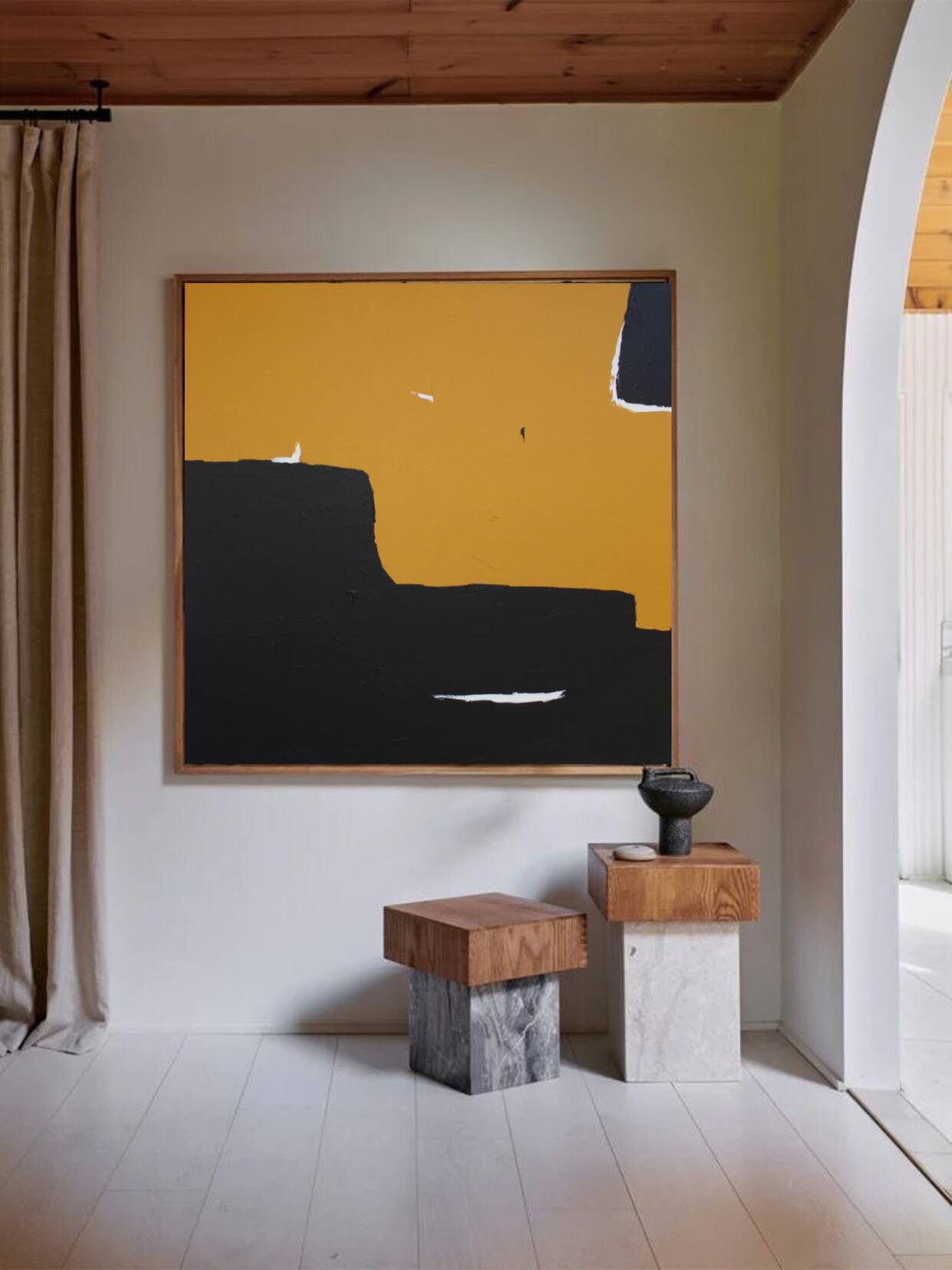 Contemporary abstract painting "Halo" square