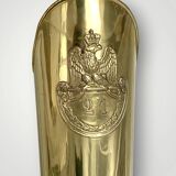 Antique Mécap gilded brass umbrella stand – 2.818 kg – Engraved number 21