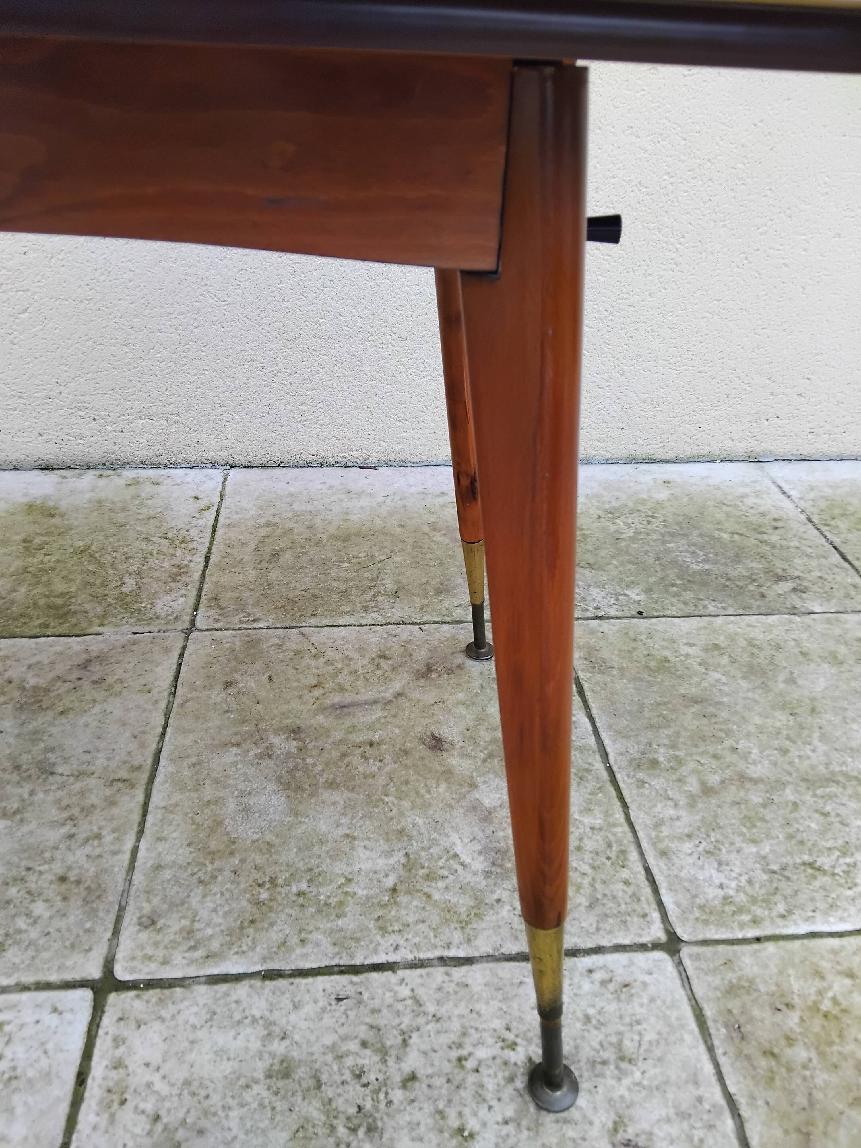 Vintage Formica table, height adjustable and extendable, 1950s