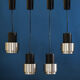 Suite de 4 suspensions space age en inox brossé