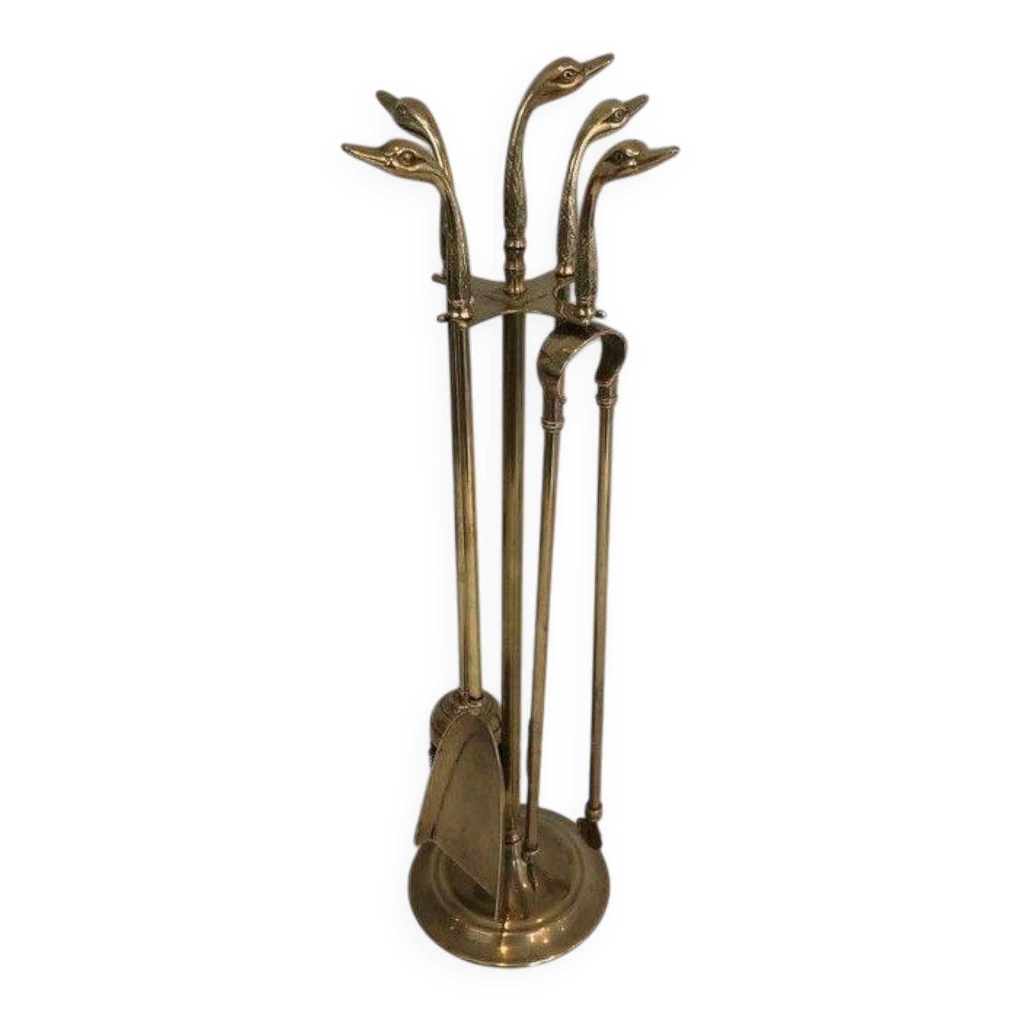 Fire necessary for the brass duck heads in the style of Maison Jansen.