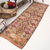 3x9 vintage runner rug, 81x267cm