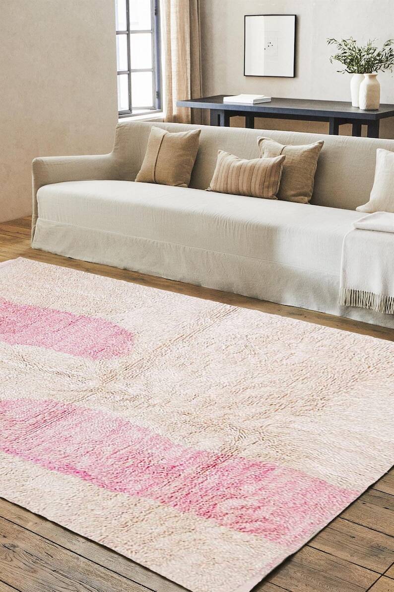 Tapis traditionnel en laine naturelle