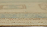 Hand-knotted anatolian vintage 1970s 263 cm x 348 cm beige wool carpet