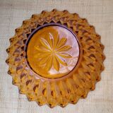 Amber glass salad bowl