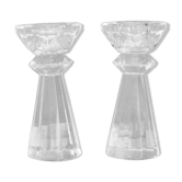 Pair of crystal candlesticks