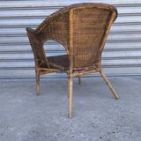 1950s wicker armchair