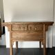 Console ancienne en bois d'orme