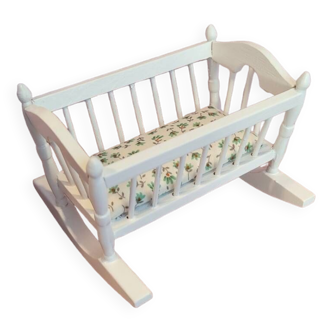 White cradle Miniature scale 1:12 dollhouse