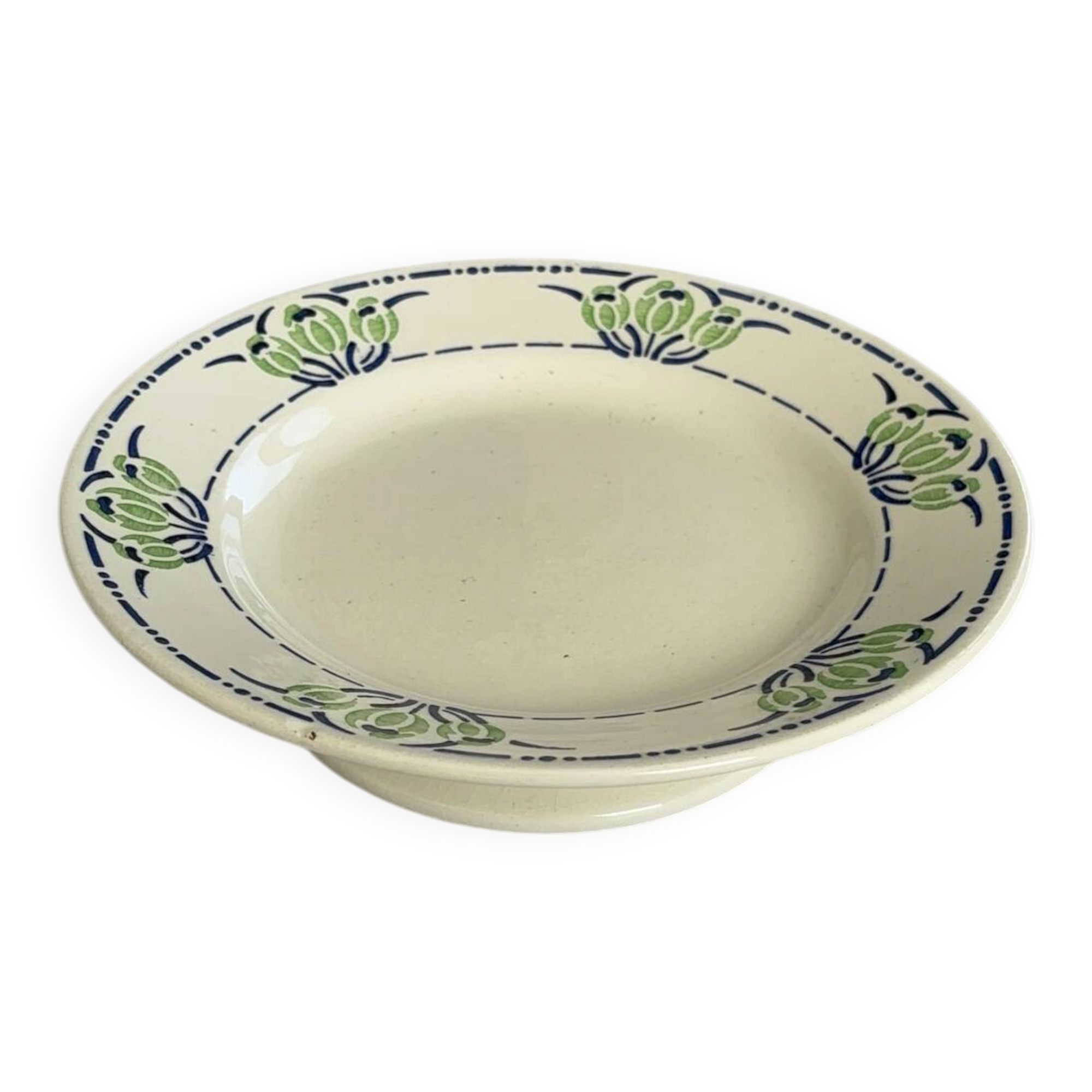 Earthenware compote H B C Choisy le Roi Spring model | Tableware Fr