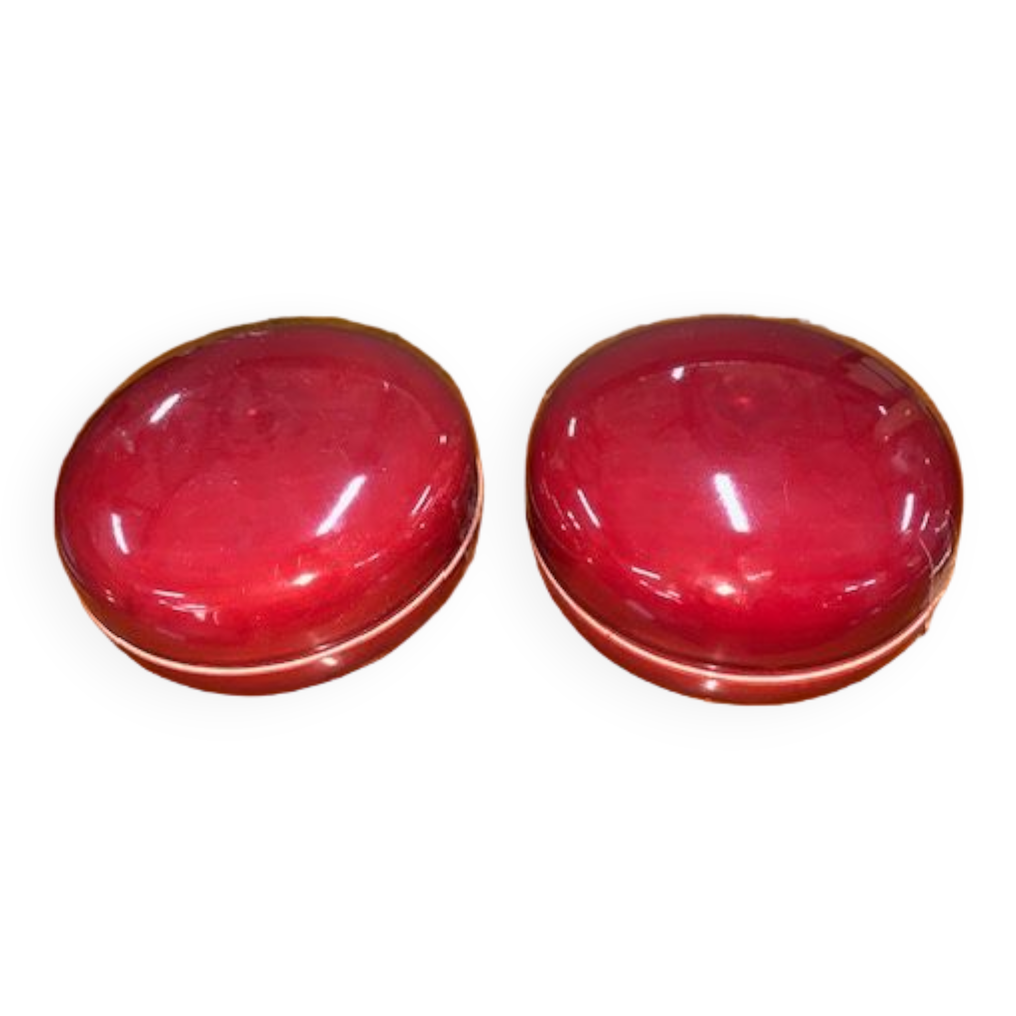 Pair of Sarreguemines candy box