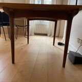 Table années 60 formica et teck extensible 6 à 8 personnes