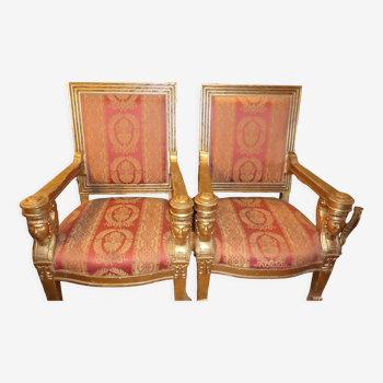 Return from Egypt gilded armchairs