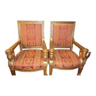 Return from Egypt gilded armchairs