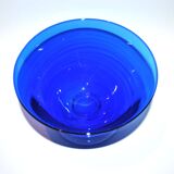 Vintage blue crystal salad bowl from the lancel paris brand