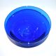 Vintage blue crystal salad bowl from the lancel paris brand