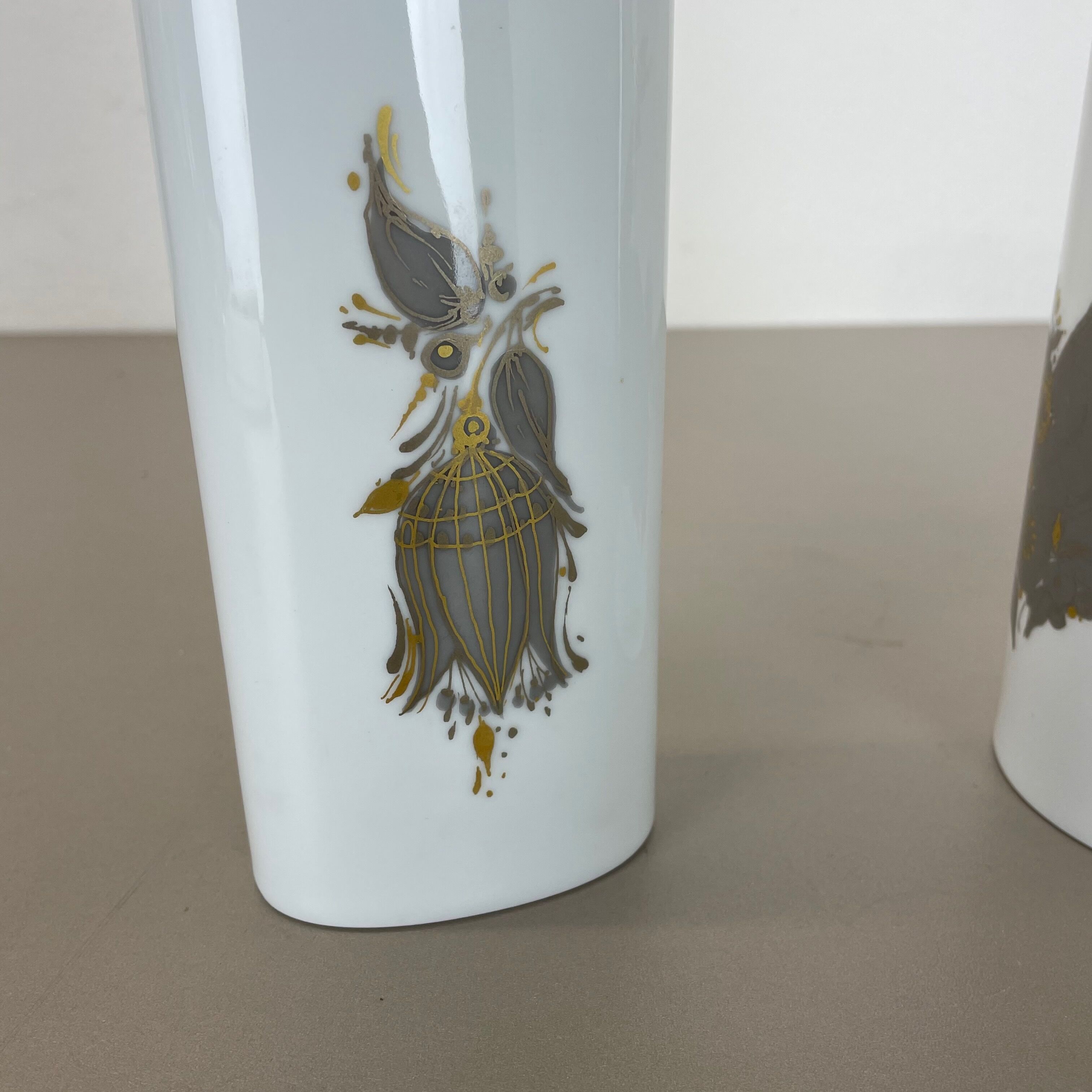 Set of 2 Porcelain Vase by Björn Wiinblad for Rosenthal Studio Line Germany 1970