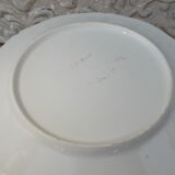 Compotier and plate painted porcelain Old Paris XIXth