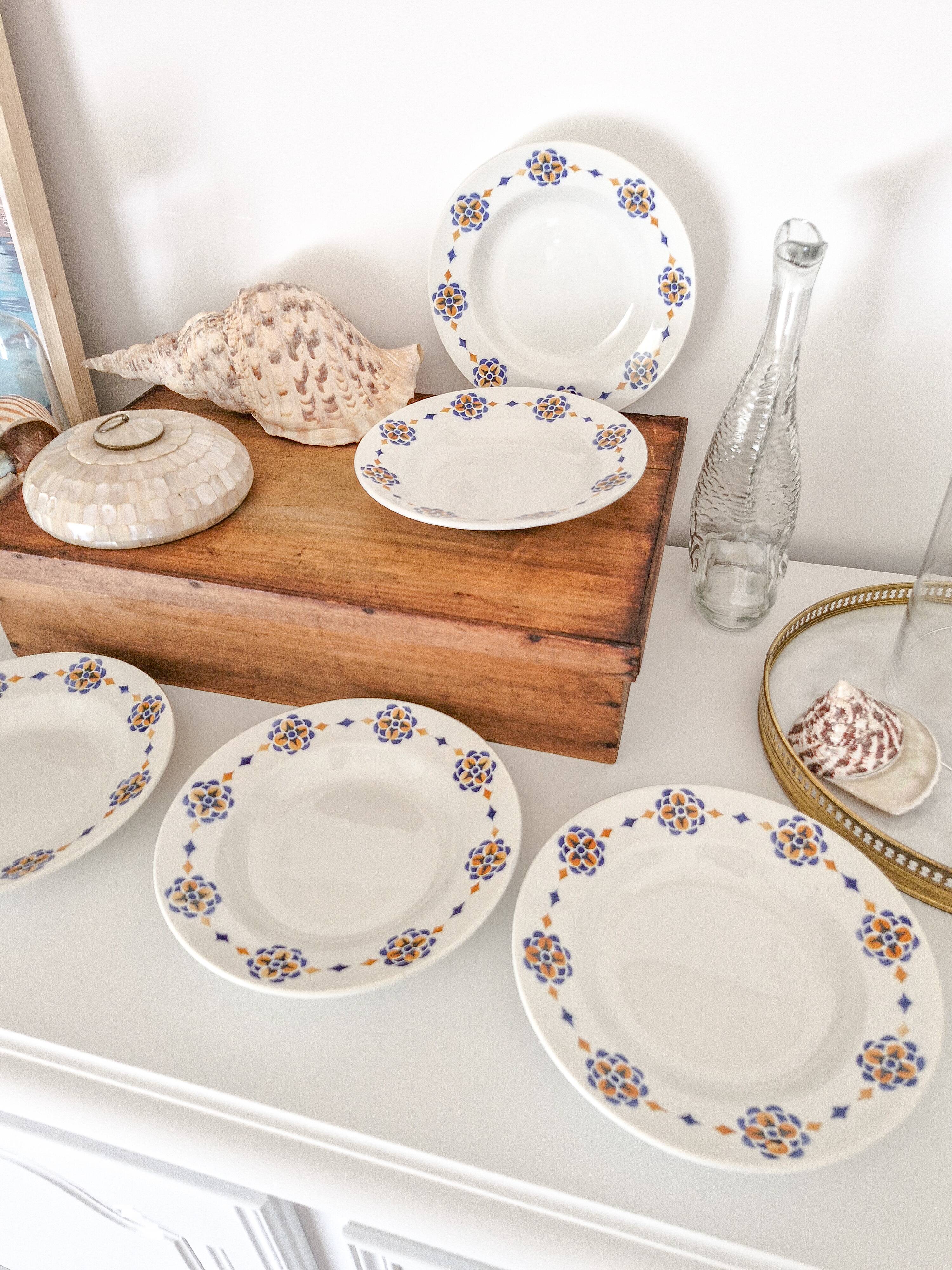Set of 5 deep plates Moulin des Loups