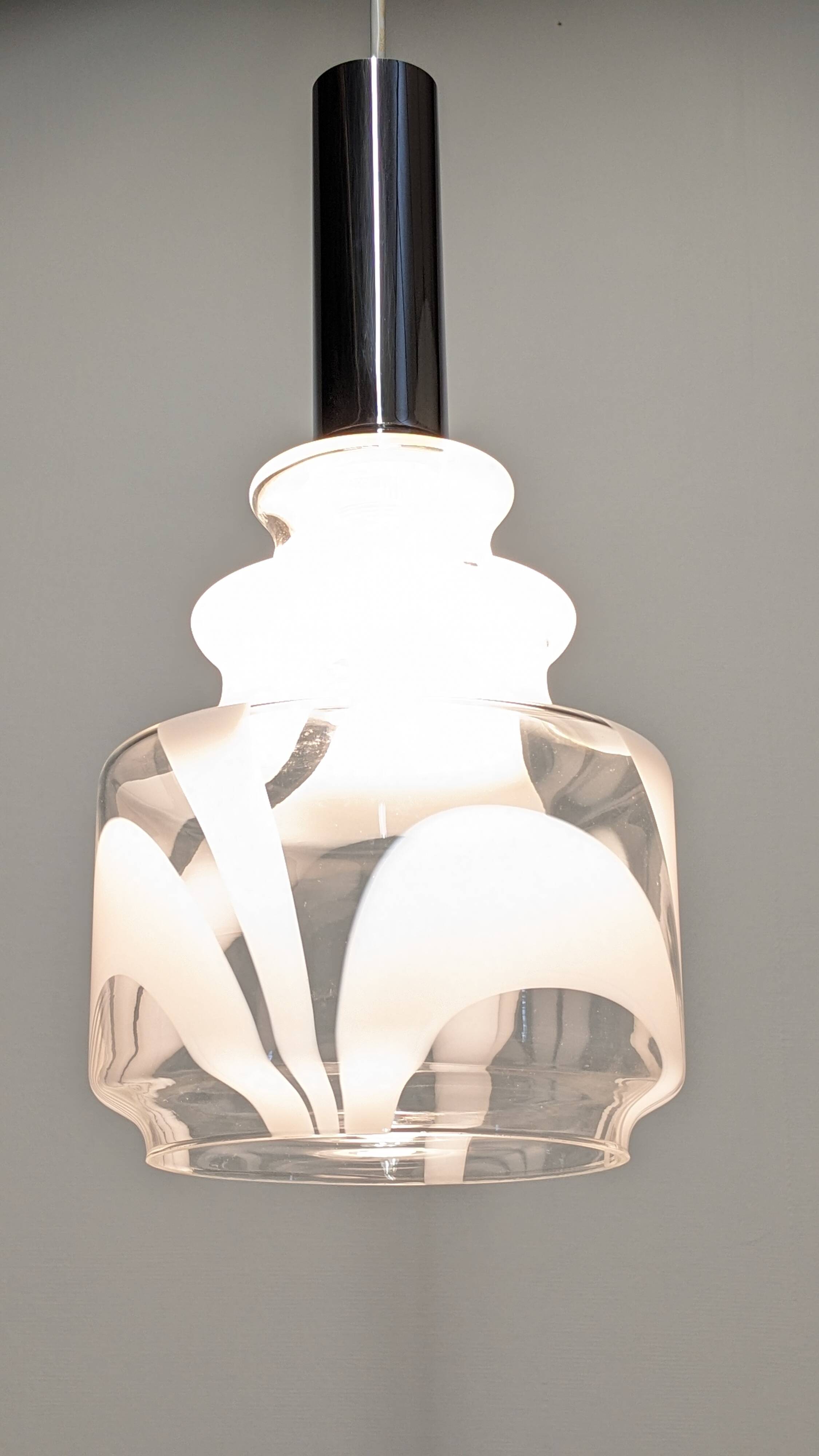 Suspension italienne en verre Murano, années 60-70