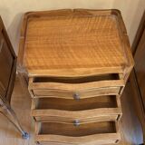 Set of 2 wooden bedside tables with drawers.