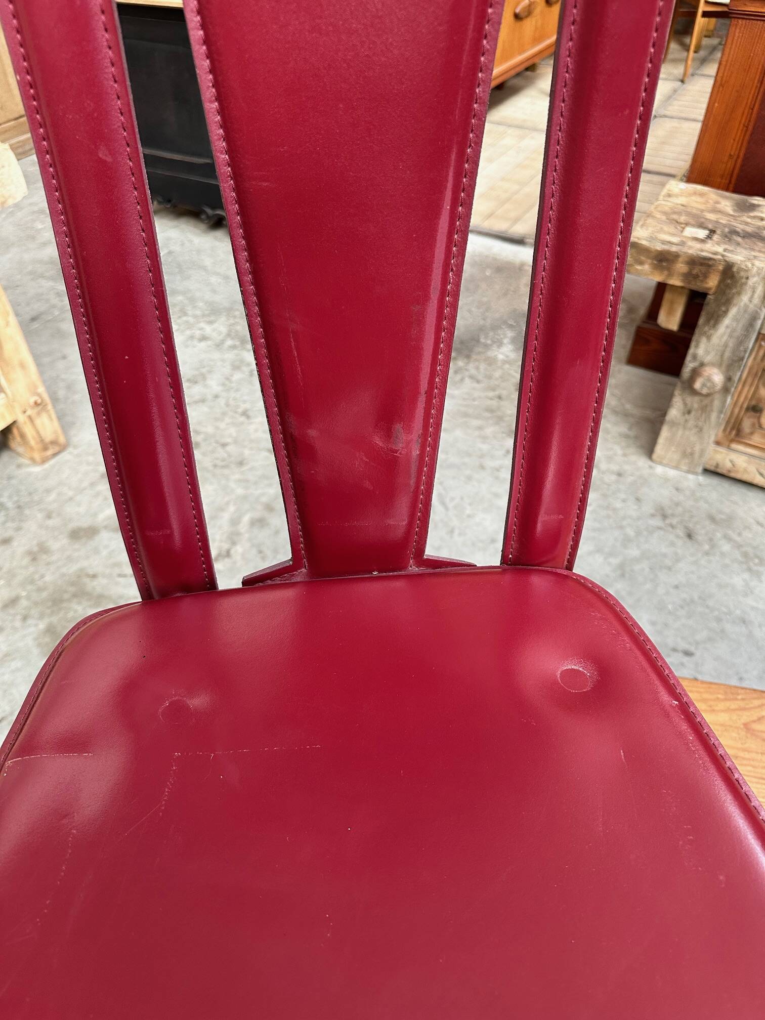 Suite de 4 chaises en cuir  de marque dad 1960’s