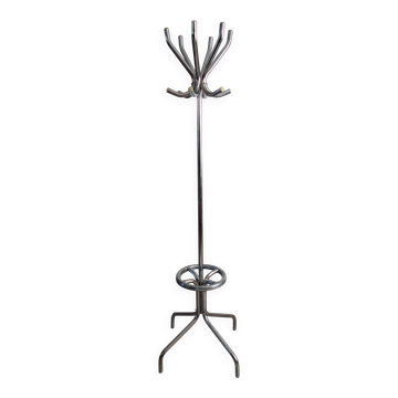 Parrot coat rack, chrome steel, 1970s.