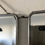 Barber triptych mirror 28x69cm vintage 1960