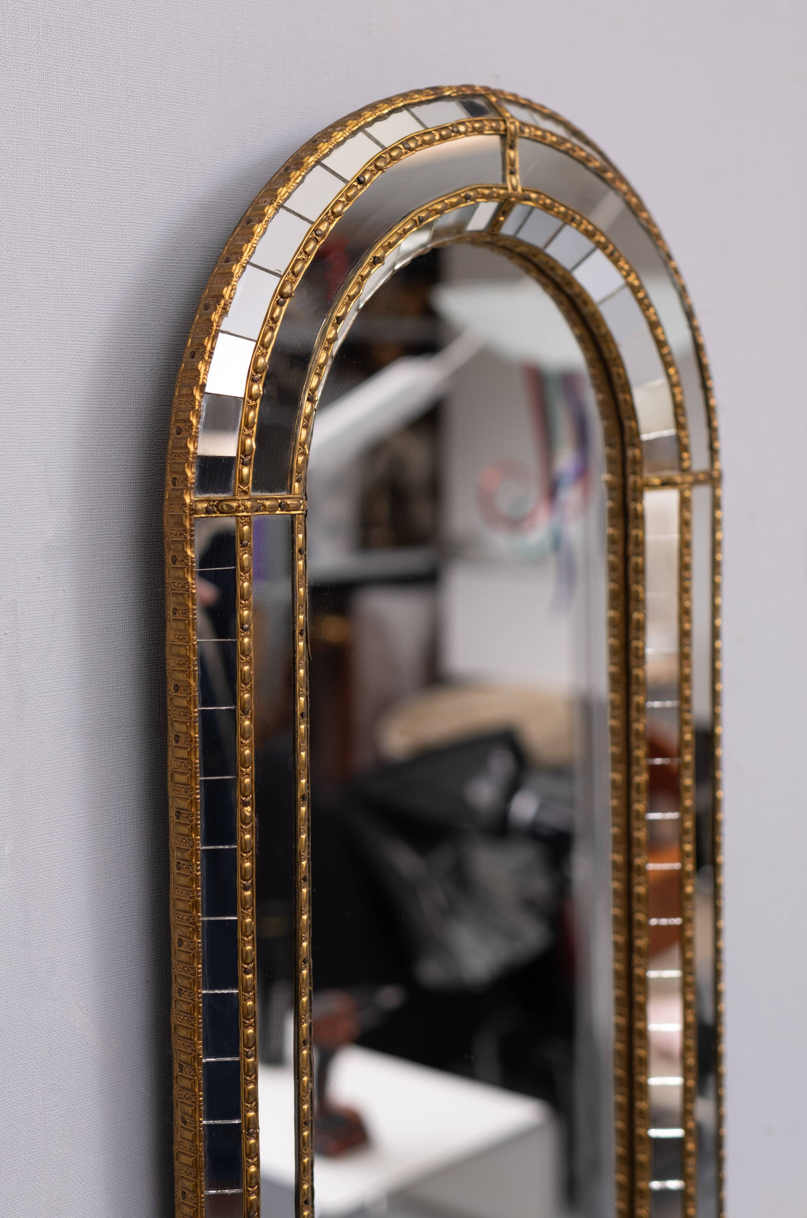 Mosaic Wall Mirror and Console Spain 1970s