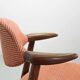 Lot de 4 chaises de salle à manger Tijsseling en wengé et tissu rouge pierre, Hulmefa, années 60
