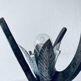 Brutalist iron lamp