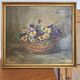 Peinture à l’huile XIXe bouquet de fleurs