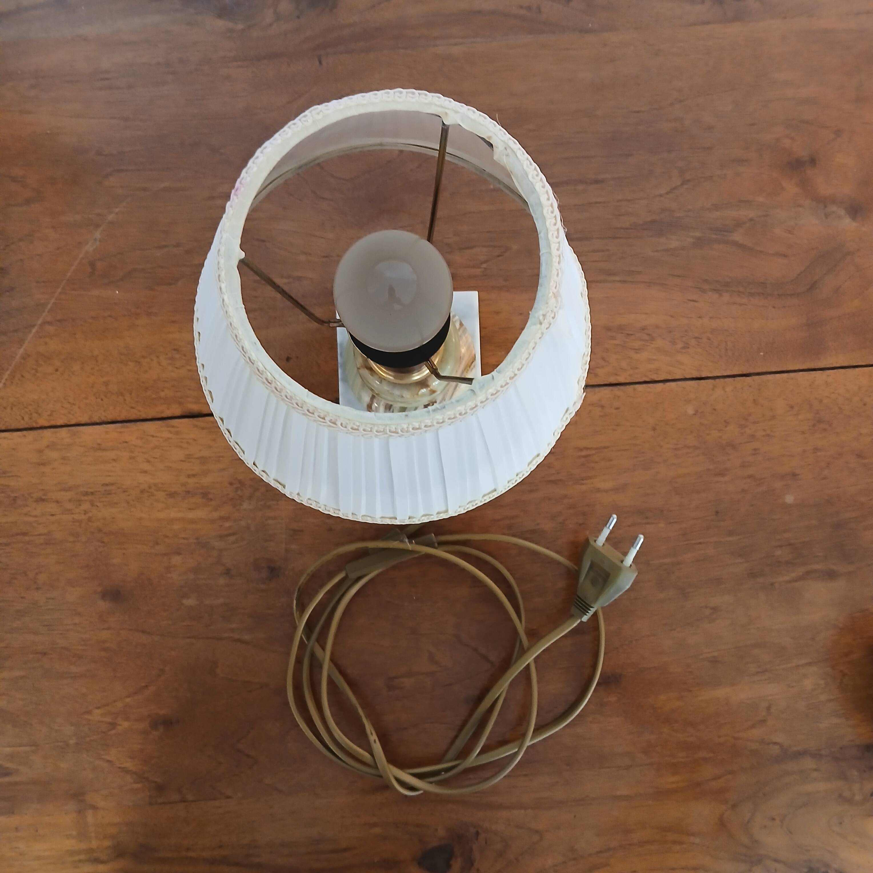 Marble and onyx table lamp, 1960