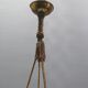 Large Art Deco pendant light in marbled glass with cord suspension, 1920s-1930s