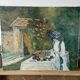 Vintage canvas painting after Childe Hassam